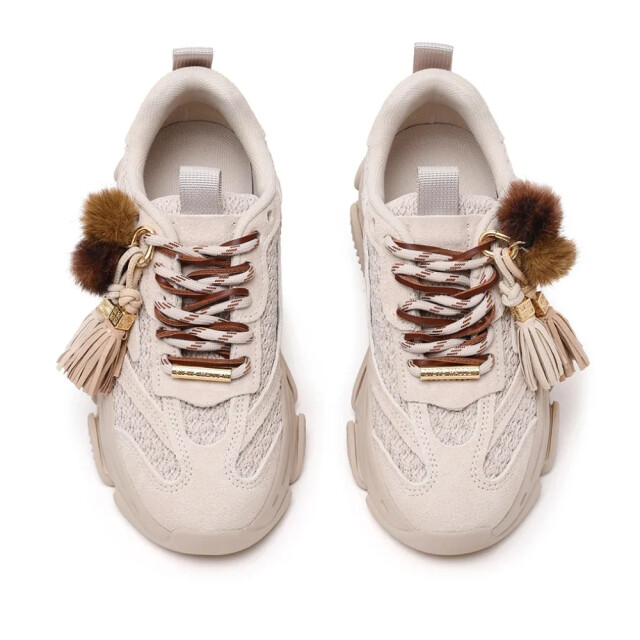 Steve Madden Possession-ppe bone suede dames sneaker SM11005732-290 large