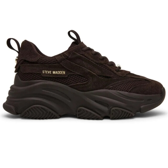 Steve Madden Possession-e chocolate brown dames sneaker SM19000033-CHN large