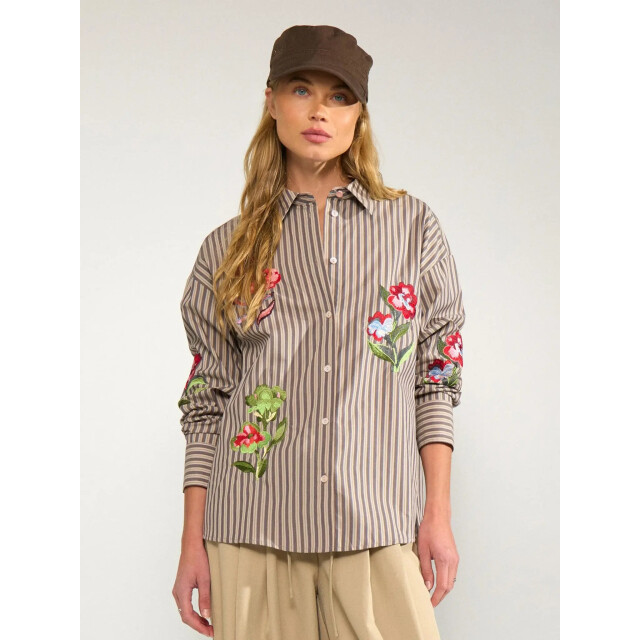 Nümph Nukacey 707171 embr shirt deep taupe 707171 large