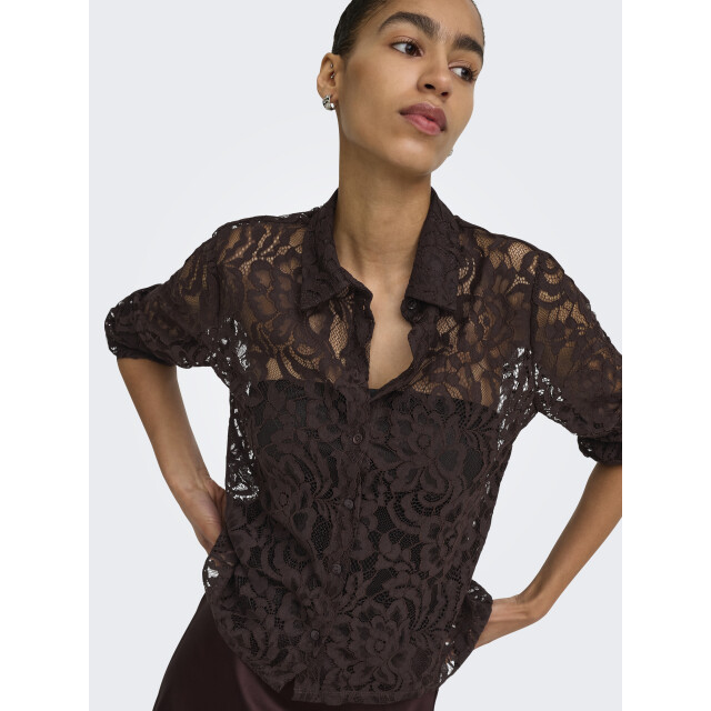 Only Onlbirun l/s lace shirt wvn 15380416 large