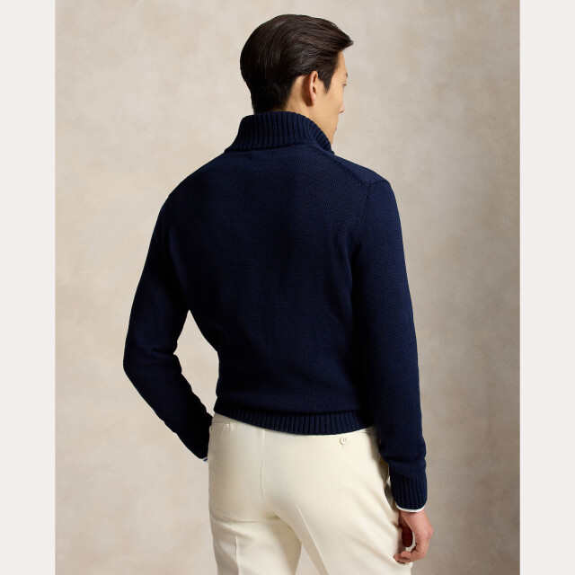 Ralph Lauren 710859939  Cotton Knitted Half Zip Pullover  large