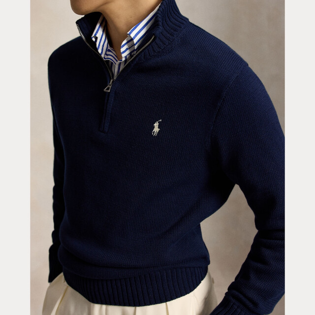 Ralph Lauren 710859939  Cotton Knitted Half Zip Pullover  large
