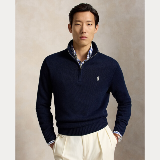 Ralph Lauren 710859939  Cotton Knitted Half Zip Pullover  large