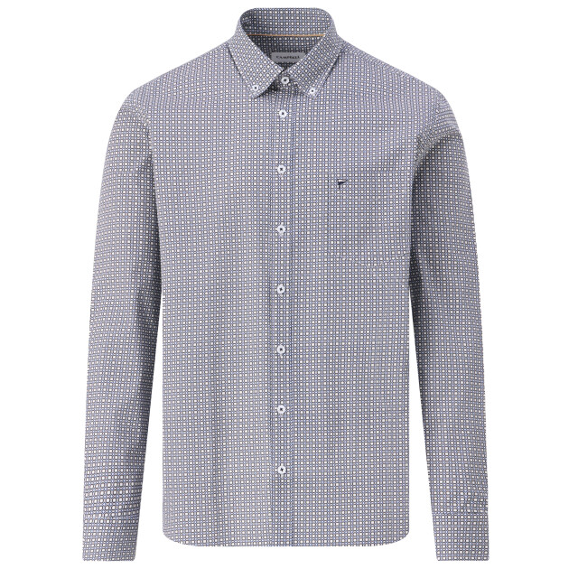 Campbell Casual overhemd donker 107640-001-L large