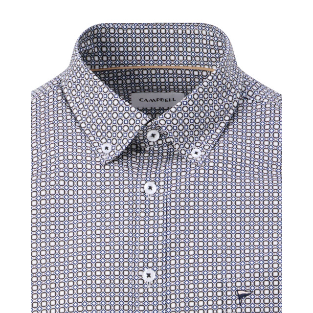 Campbell Casual overhemd donker 107640-001-L large