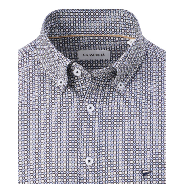Campbell Casual overhemd donker 107640-001-L large