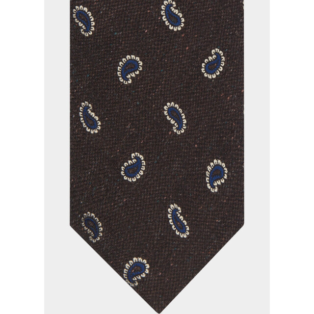 Profuomo Stropdas tie silk woven brown ppwa30006/a 211744 large