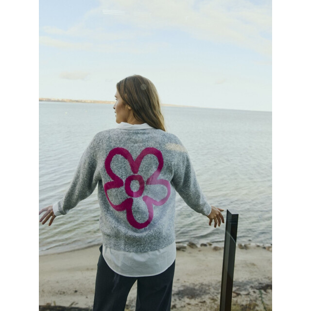 Free Quent Fqnomas-cardigan med.grey fuch FQNomas-cardigan Med.grey Fuch large