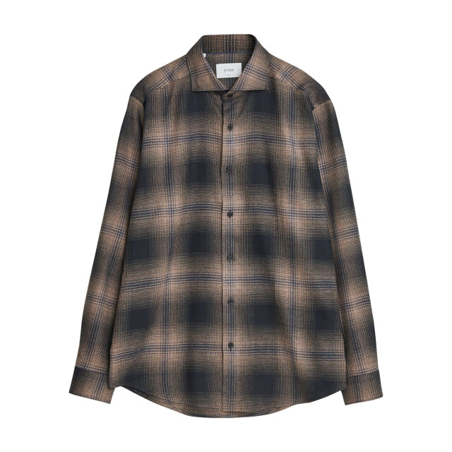Eton Plaid check flannel lange mouw overhemden 100015755 100015755 large