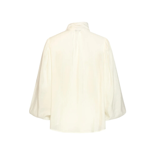 Smashed Lemon Blouse van soepelvallende stof met strikdetail | 8718679074490 large