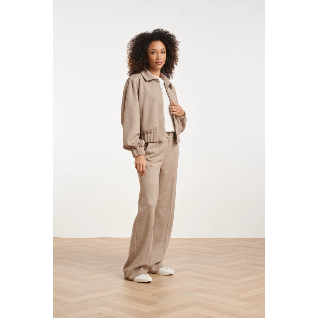 Smashed Lemon Wide leg broek van geweven stof met visgraatstructuur | 8718679074414 large