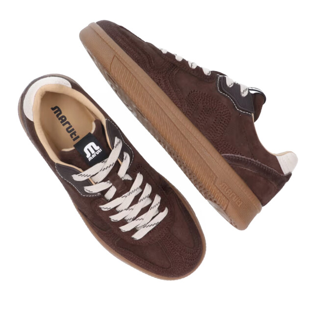 Maruti Yale embroidery dark brown lage sneakers dames 66.1844.05-D19 large