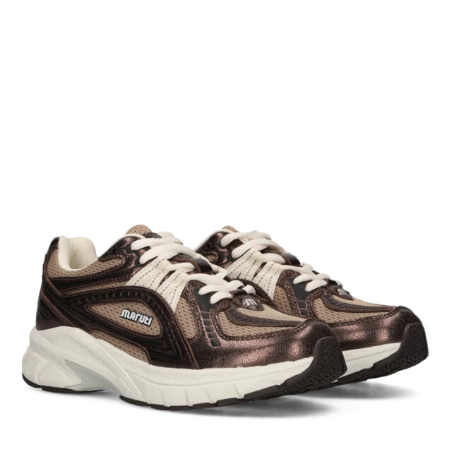 Maruti Nola leather brown metallic lage sneakers dames 66.1895.01-DP0 large