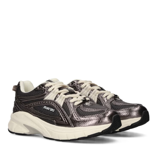 Maruti Nola leather metallic anthracite lage sneakers dames 66.1895.01-N24 large