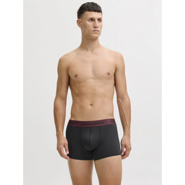Jack & Jones Heren boxershorts trunks microfiber jacflower 3-pack gebloemd print zwart 12194284-Black large