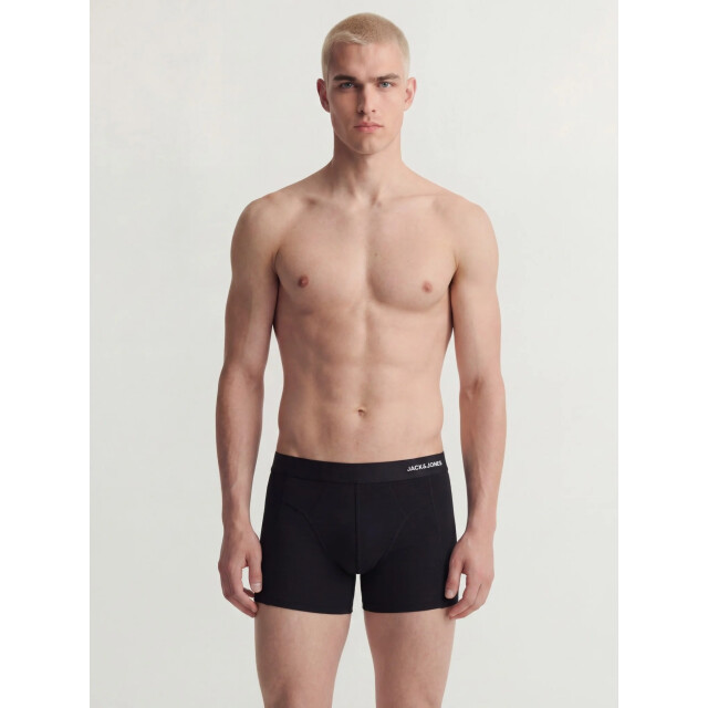 Jack & Jones Heren boxershorts trunks jaccomo bamboe effen 3-pack donkergroen/blauw/zwart 12300848-Pine Grove large