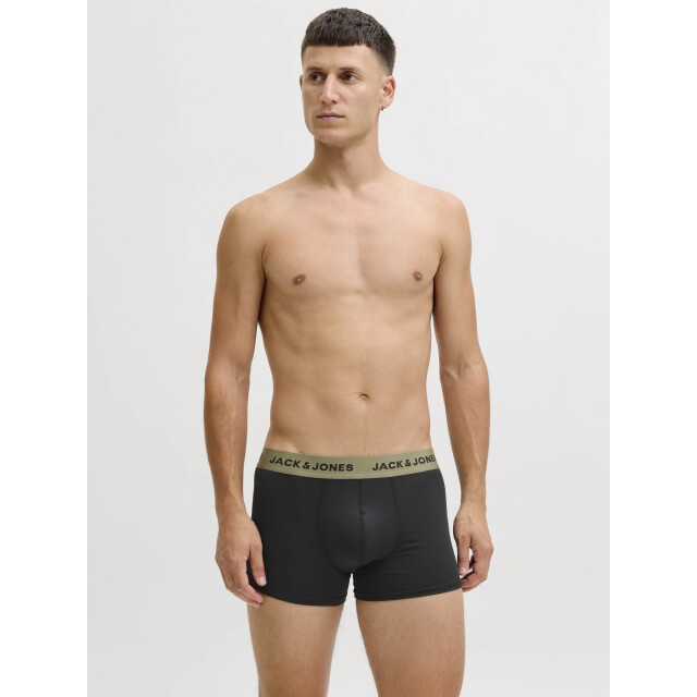Jack & Jones Heren boxershorts trunks microfiber jacflower 3-pack gebloemd print zwart 12194284-Black large