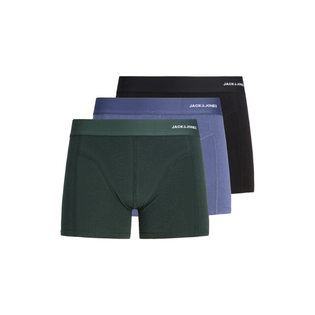 Jack & Jones Heren boxershorts trunks jaccomo bamboe effen 3-pack donkergroen/blauw/zwart 12300848-Pine Grove large