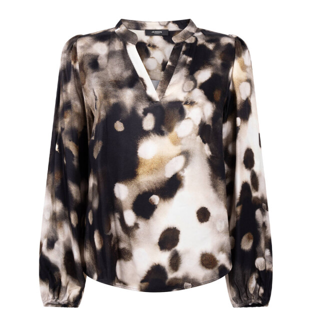 Jansen Amsterdam Blouse lange mouw jet w26 JANSEN Amsterdam Blouse lange mouw JET W26 large