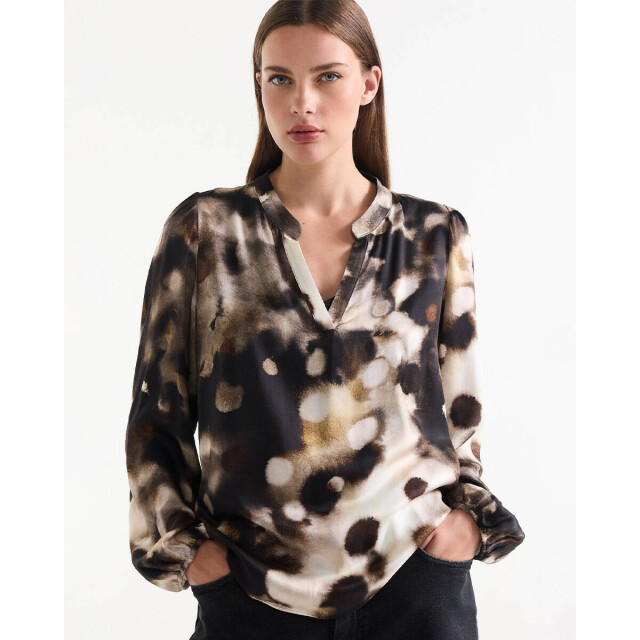Jansen Amsterdam Blouse lange mouw jet w26 JANSEN Amsterdam Blouse lange mouw JET W26 large