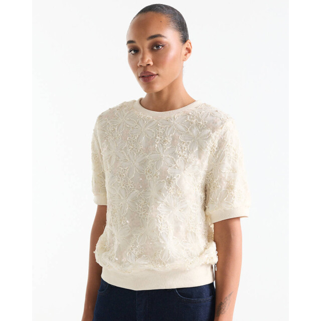 Jansen Amsterdam Top korte mouw blanche w26 JANSEN Amsterdam Top korte mouw BLANCHE W26 large