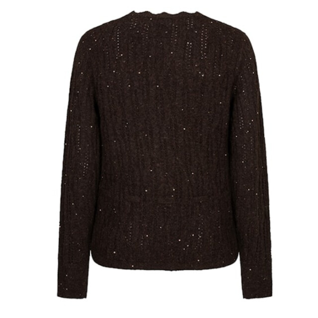 Red Button Cardigan ajour sparkle SRB5039 large