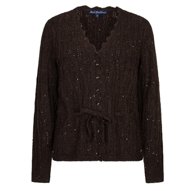 Red Button Cardigan ajour sparkle SRB5039 large