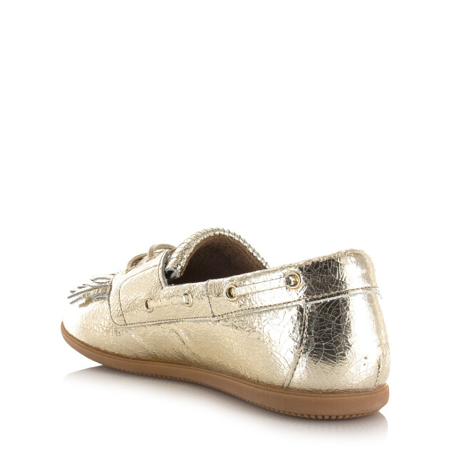 DWRS Label Dwrs latty fringes crackled champagne mocassins dames B11975-06 7208 large