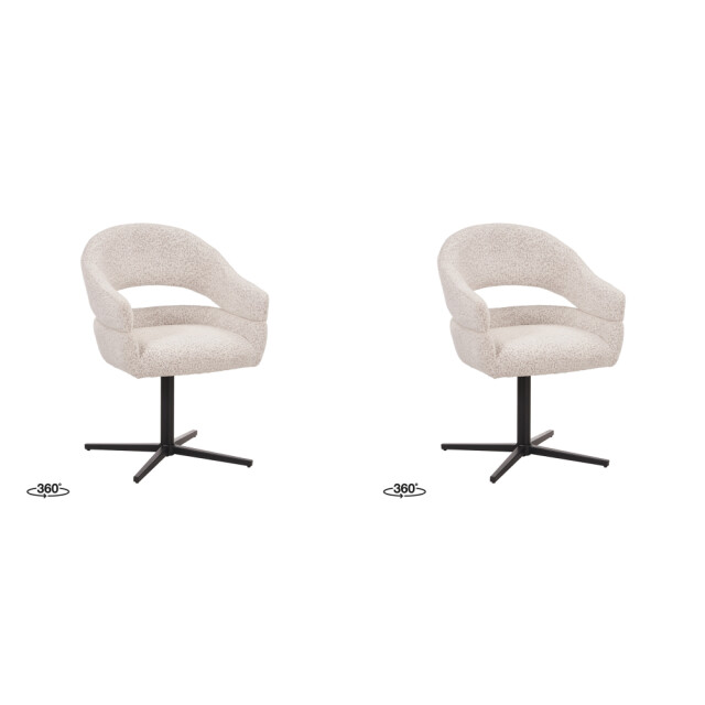 Label51 eetkamerstoel donna - 61x58x87cm set van 2 3687177 large