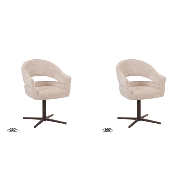 Label51 eetkamerstoel donna - 61x58x87cm set van 2 3687182 large