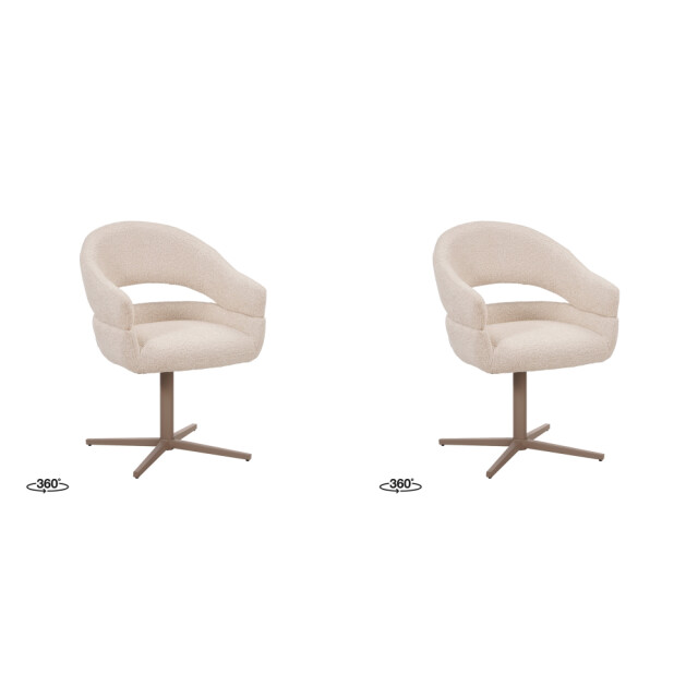 Label51 eetkamerstoel donna - 61x58x87cm set van 2 3687175 large