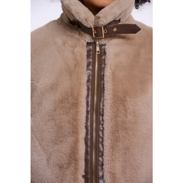 Rino & Pelle short faux fur jacket lambra 999021 oat 06111.820.0146 large