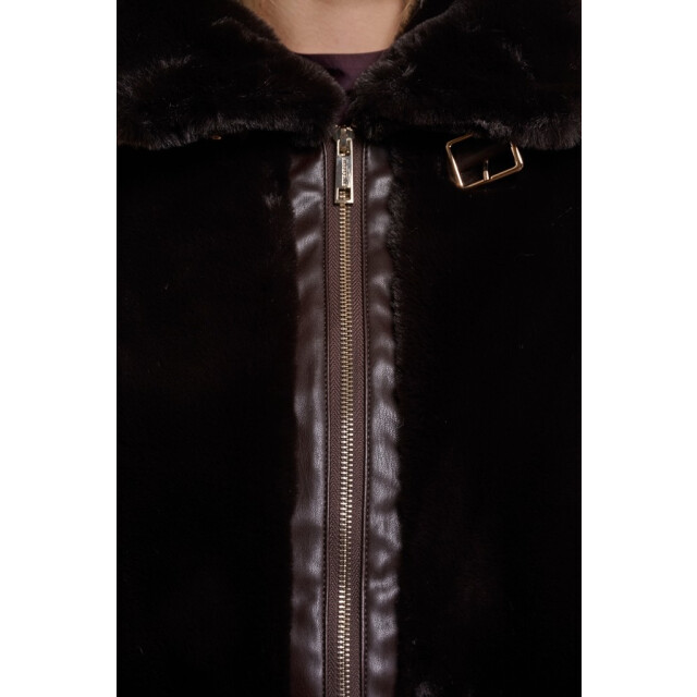 Rino & Pelle short faux fur jacket lambra 11104 peated 06111.840.0160 large