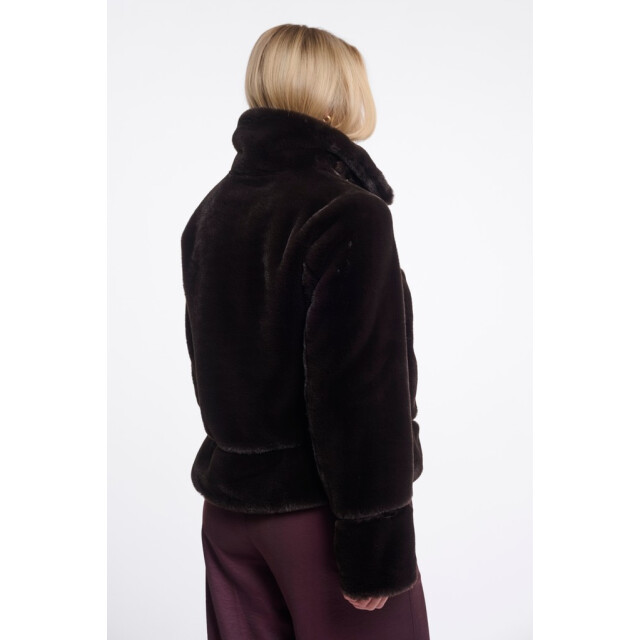 Rino & Pelle short faux fur jacket lambra 11104 peated 06111.840.0160 large