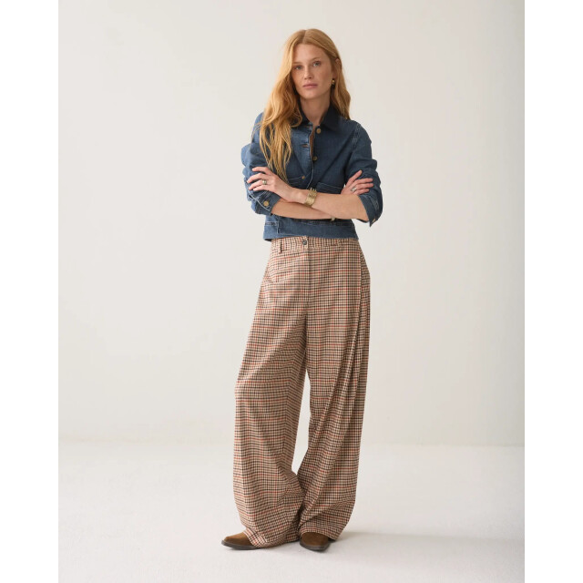 Summum 4s3042 12496 120 trousers check goji berry 4s3042 12496 120 large