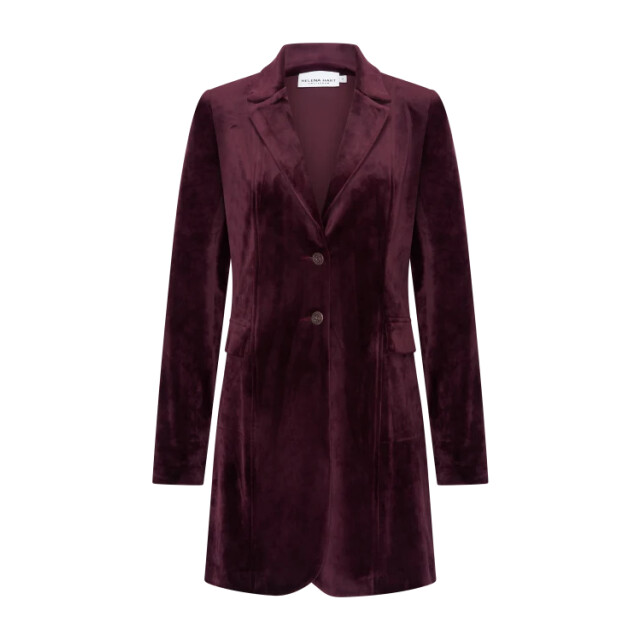 Helena Hart 7624 blazer tuxy velour burgundy 7624 large
