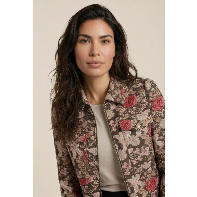 Helena Hart 7848 blazer riga bloem aster choco 7848 large