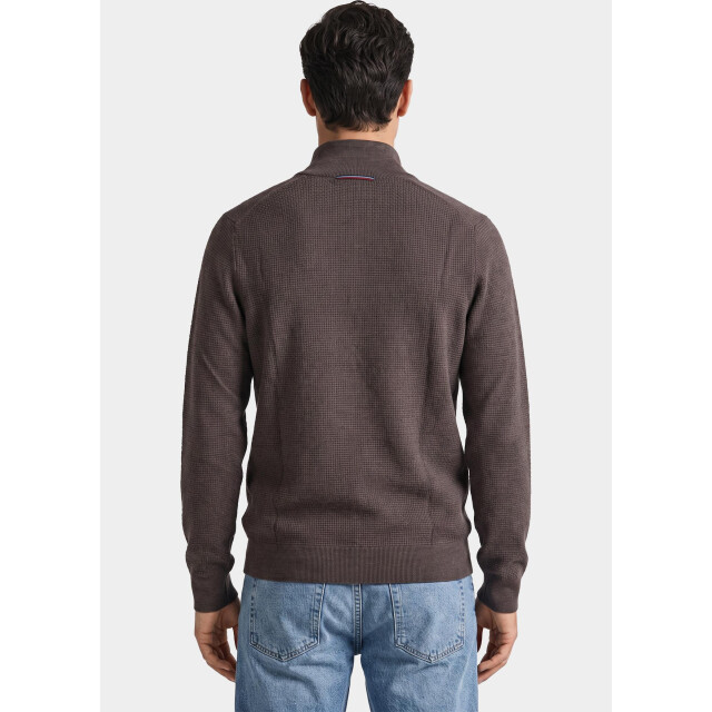 R2 Amsterdam Pullover heren structured half zip 134.zip.001/042 211367 large