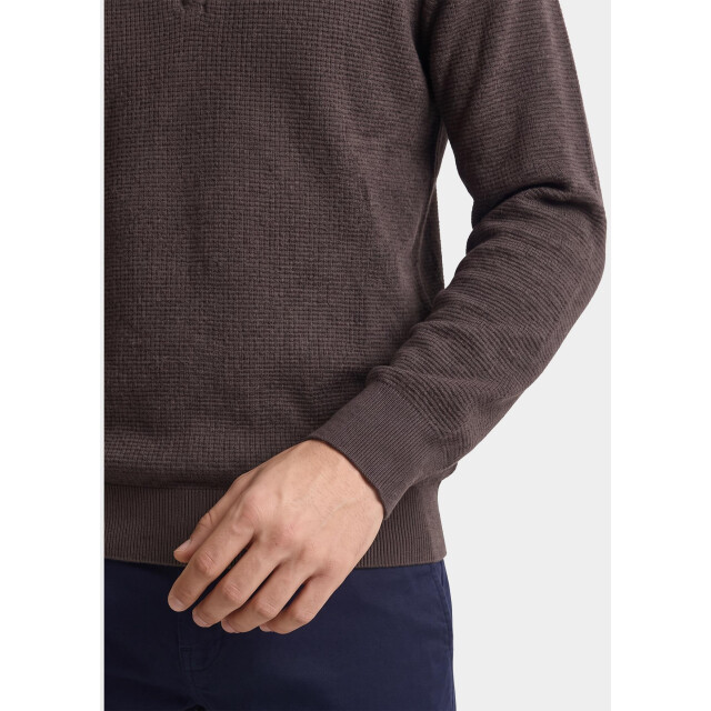 R2 Amsterdam Pullover heren structured half zip 134.zip.001/042 211367 large