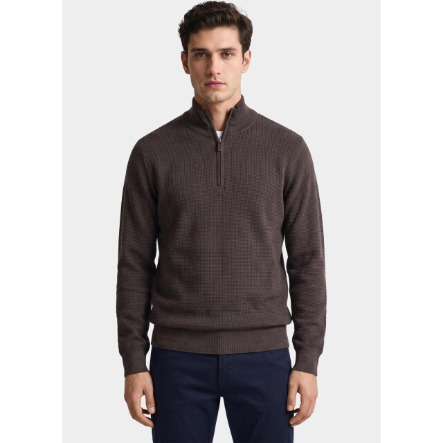 R2 Amsterdam Pullover heren structured half zip 134.zip.001/042 211367 large