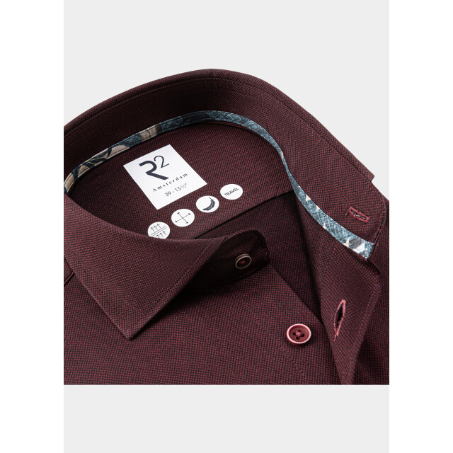 R2 Amsterdam Overhemd heren knitted dobby shirt 134.wsp.009/080 211358 large