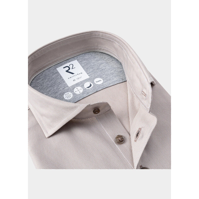 R2 Amsterdam Overhemd heren knitted herringbone shirt 134.wsp.011/045 211361 large