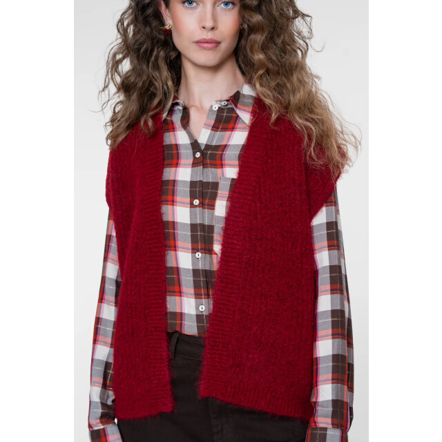 Geisha Mouwloos vest 64534-29 oxblood red 64534-29-460 large