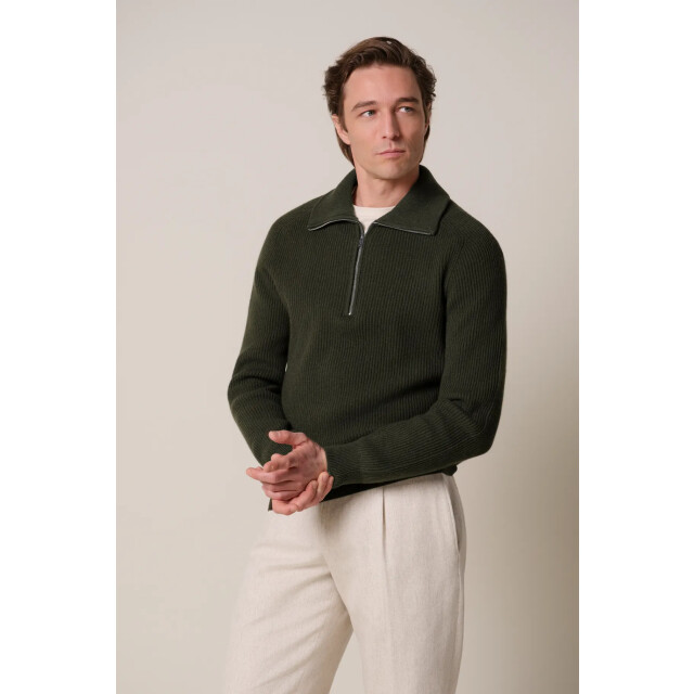 Profuomo heavy wollen half zip ppxj30058e z3 dark green 05711.370.0043 large