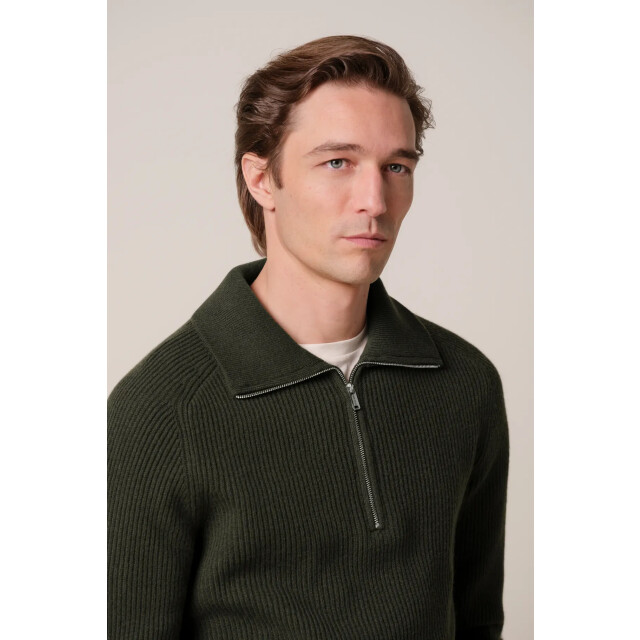 Profuomo heavy wollen half zip ppxj30058e z3 dark green 05711.370.0043 large