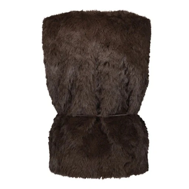 Geisha 65536-70 785 gilet im fur & belt dark brown 65536-70 785 large