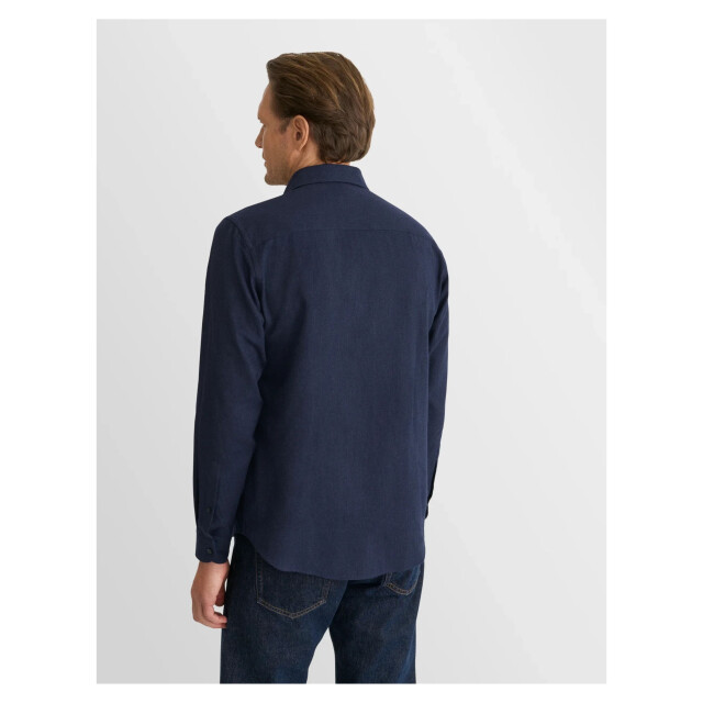 Eton Solid flannel lange mouw overhemden 100015434 100015434 large