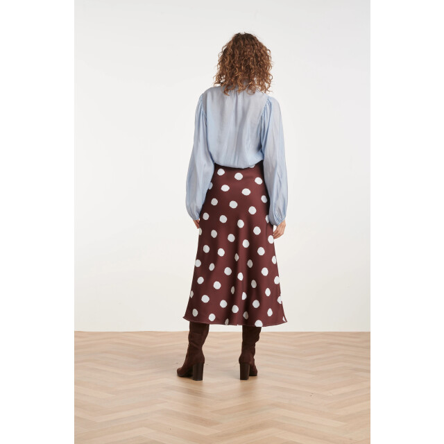 Smashed Lemon Blouse van soepelvallende stof met strikdetail | 8718679074568 large