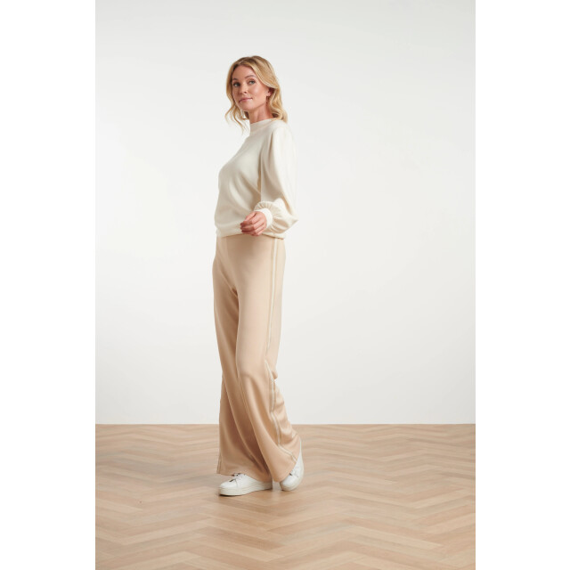 Smashed Lemon Wide leg broek met comfortabele tailleband | 8718679063340 large