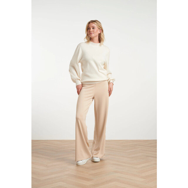 Smashed Lemon Wide leg broek met comfortabele tailleband | 8718679063340 large